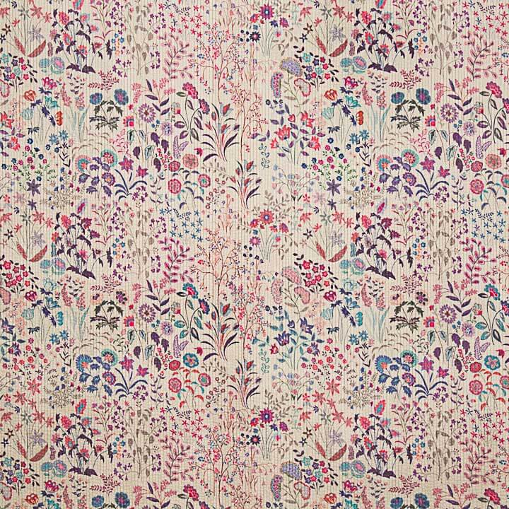 Bombazina estampada «Jardim Selvagem» multicolor - Ribes y Casals