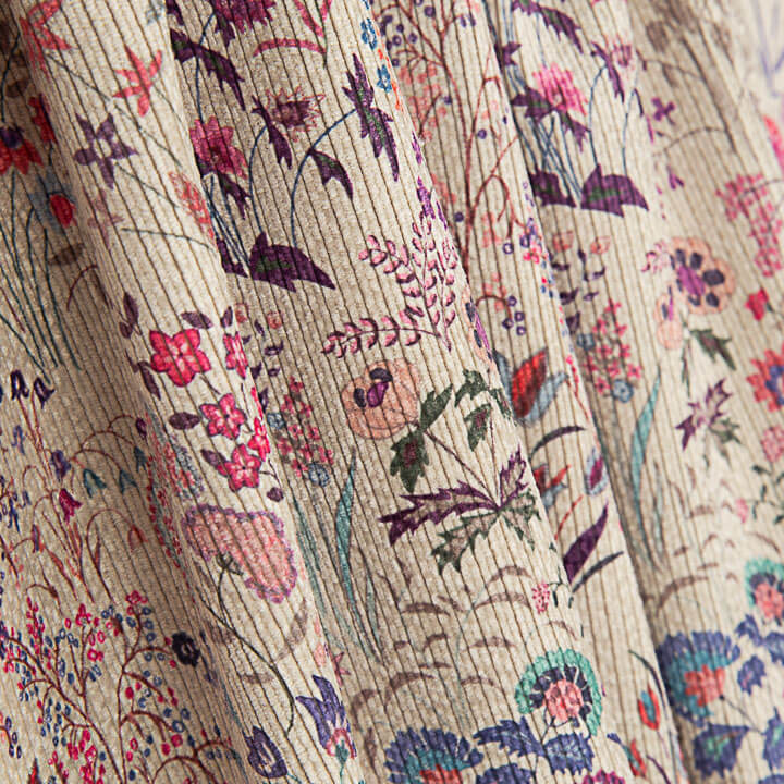Bombazina estampada «Jardim Selvagem» multicolor - Ribes y Casals