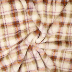 Coralina estampada com tartan em tons de terra - Ribes y Casals