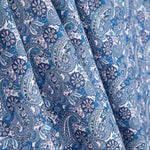 Popelina estampada em azul paisley - Ribes y Casals