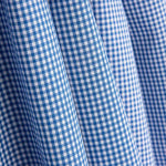 Camisa de algodão Vichy azul e branco - Ribes y Casals