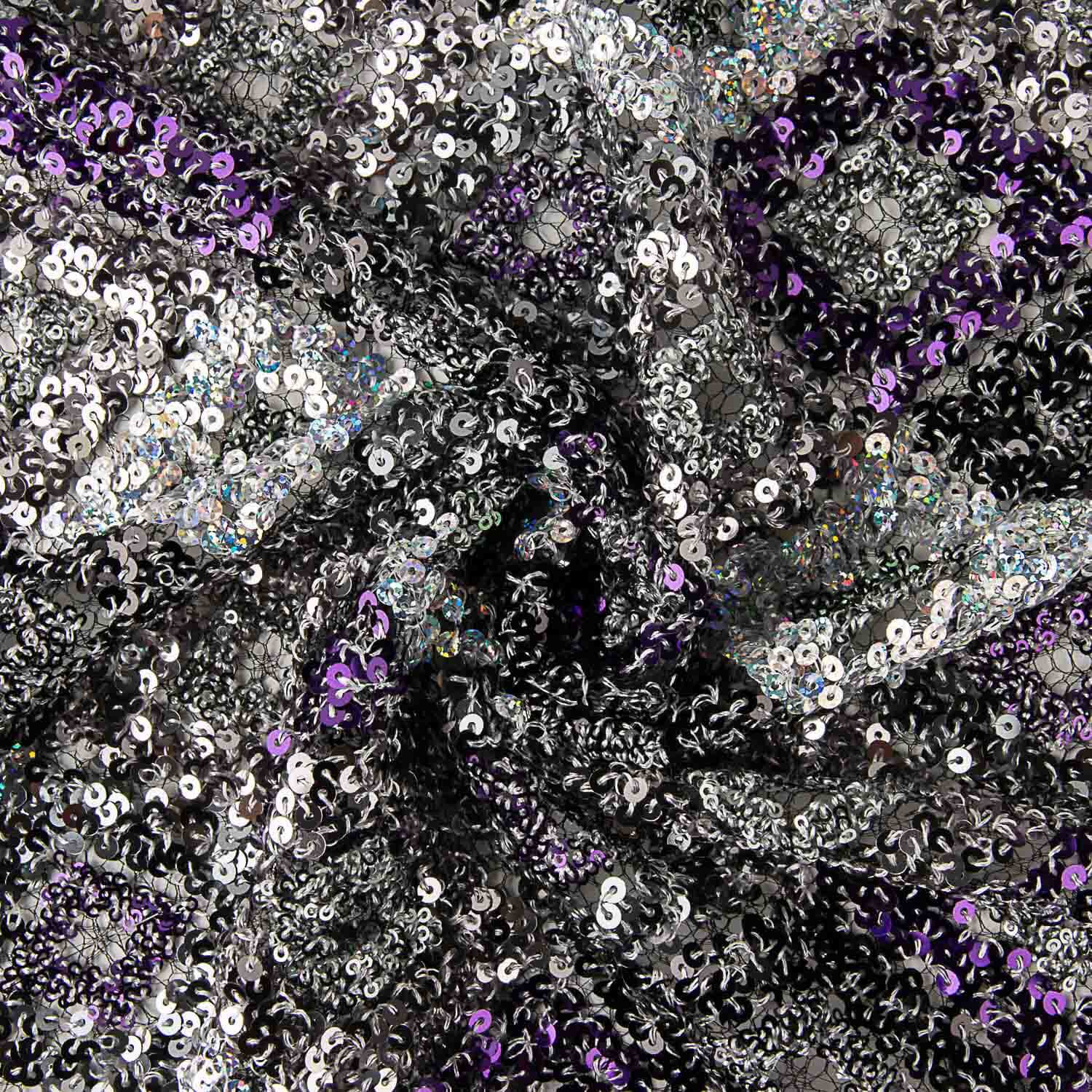 Renda Fantasia Losangos Prata e Malva - Ribes y Casals