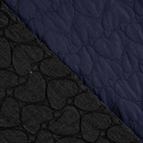Manta Dupla Face Corações Tejano Preto e Azul-marinho - Ribes y Casals