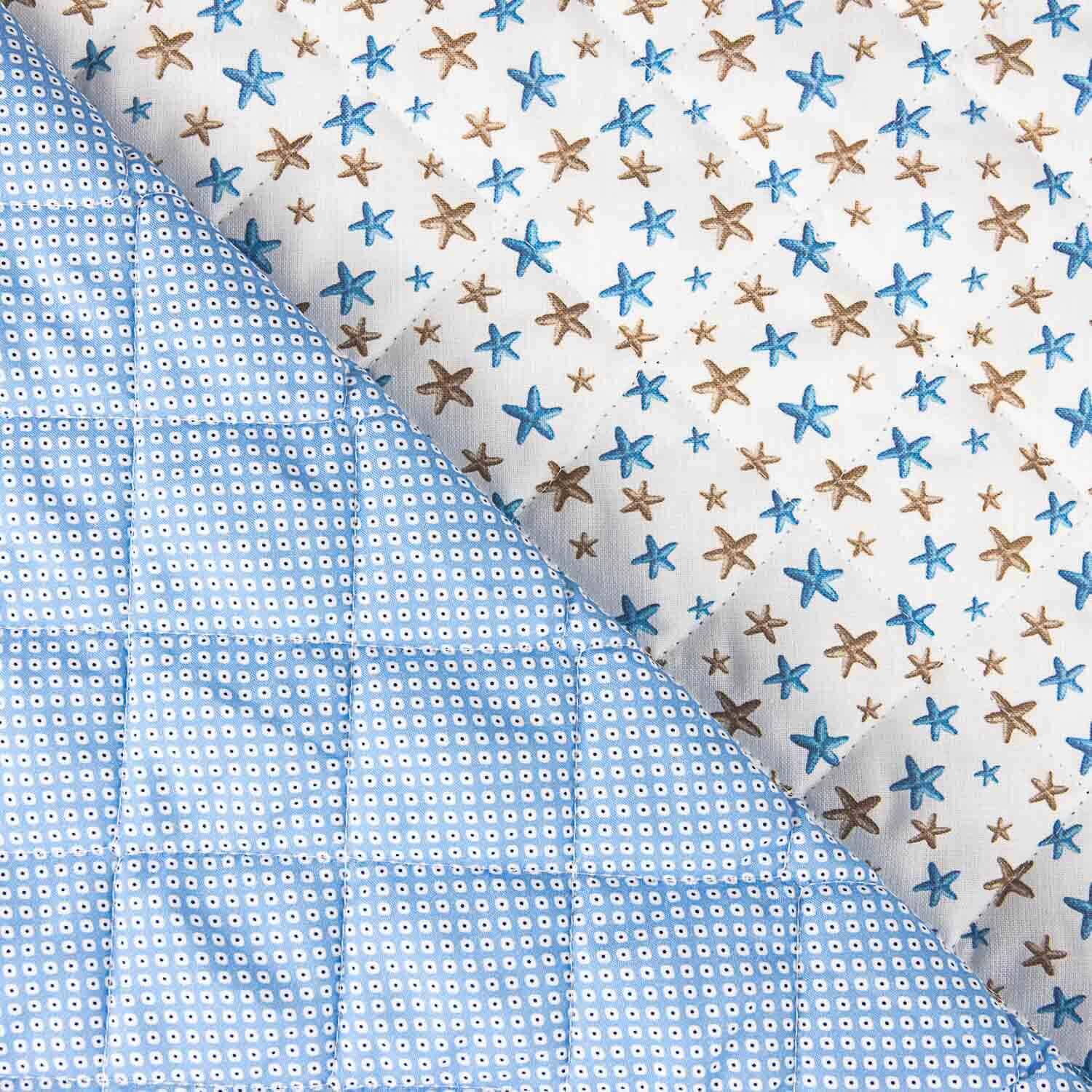 Almofadada Popelina Estrelas e Bolinhas Azul - Ribes y Casals