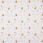 Percal estampado floral com abelhas - Ribes y Casals