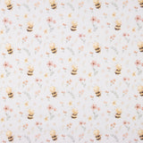 Percal estampado floral com abelhas - Ribes y Casals