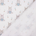 Percal estampado com coelhinhos azuis - Ribes y Casals
