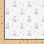 Percal estampado com coelhinhos azuis - Ribes y Casals