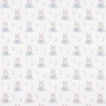 Percal estampado com coelhinhos azuis - Ribes y Casals