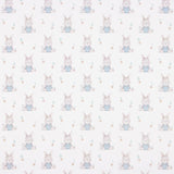 Percal estampado com coelhinhos azuis - Ribes y Casals