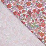 Percal estampado com padrão floral rosa - Ribes y Casals