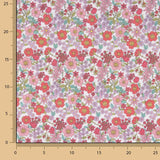 Percal estampado com padrão floral rosa - Ribes y Casals