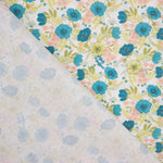 Percal Estampado Floral Turquesa - Ribes y Casals