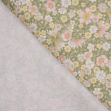 Percal estampado floral verde - Ribes y Casals