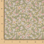 Percal estampado floral verde - Ribes y Casals