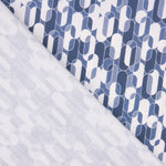 Percal Estampado Geométrico Retro Azul - Ribes y Casals