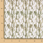 Percal estampado geométrico retro bege - Ribes y Casals