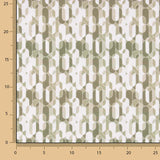 Percal estampado geométrico retro bege - Ribes y Casals