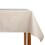Toalha de mesa anti-manchas Vichy bege - Ribes y Casals