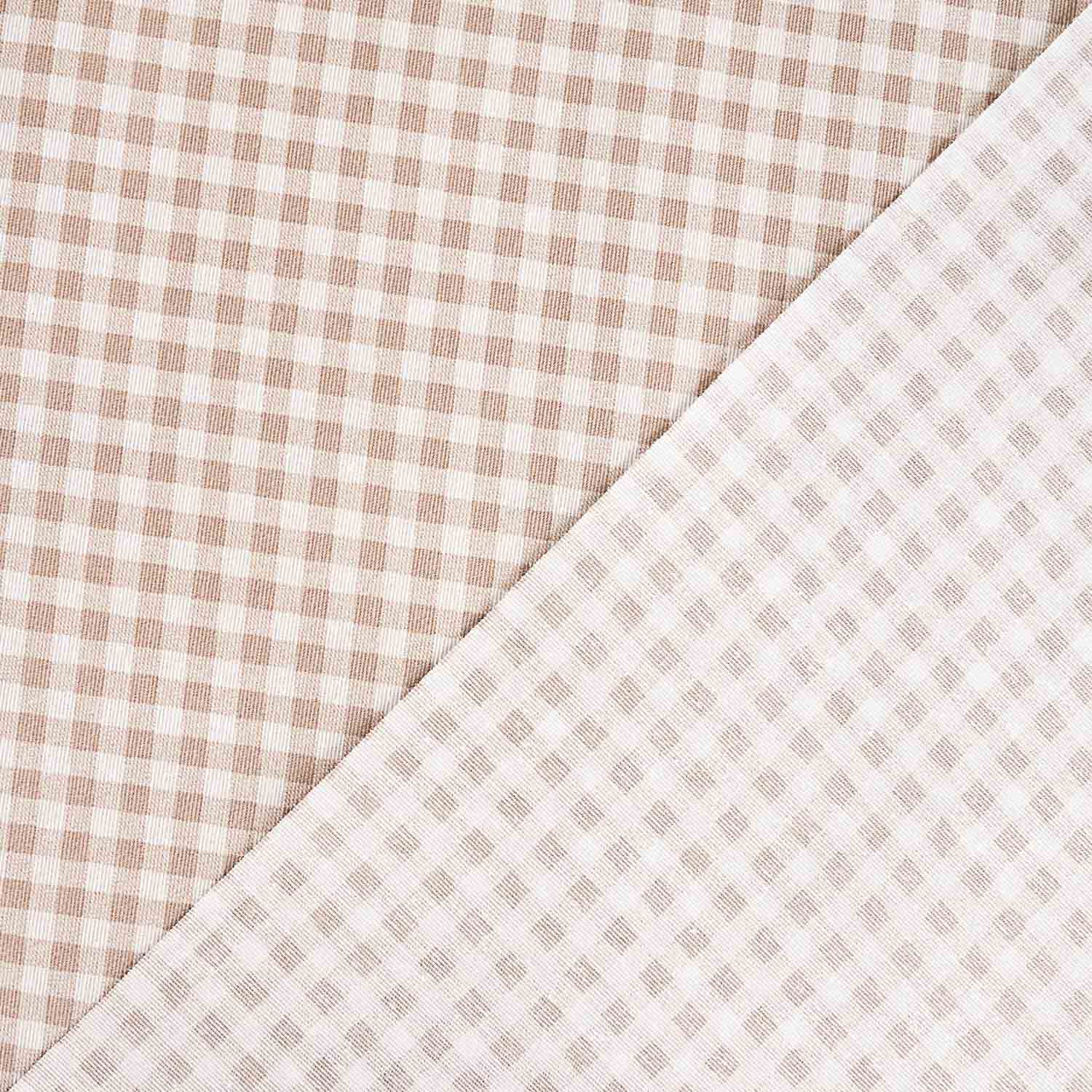 Toalha de mesa anti-manchas Vichy bege - Ribes y Casals