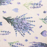 Toalha de Mesa Resinada Lavanda Corações - Ribes y Casals