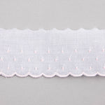 Tira de batista branco e rosa 5cm - Ribes y Casals