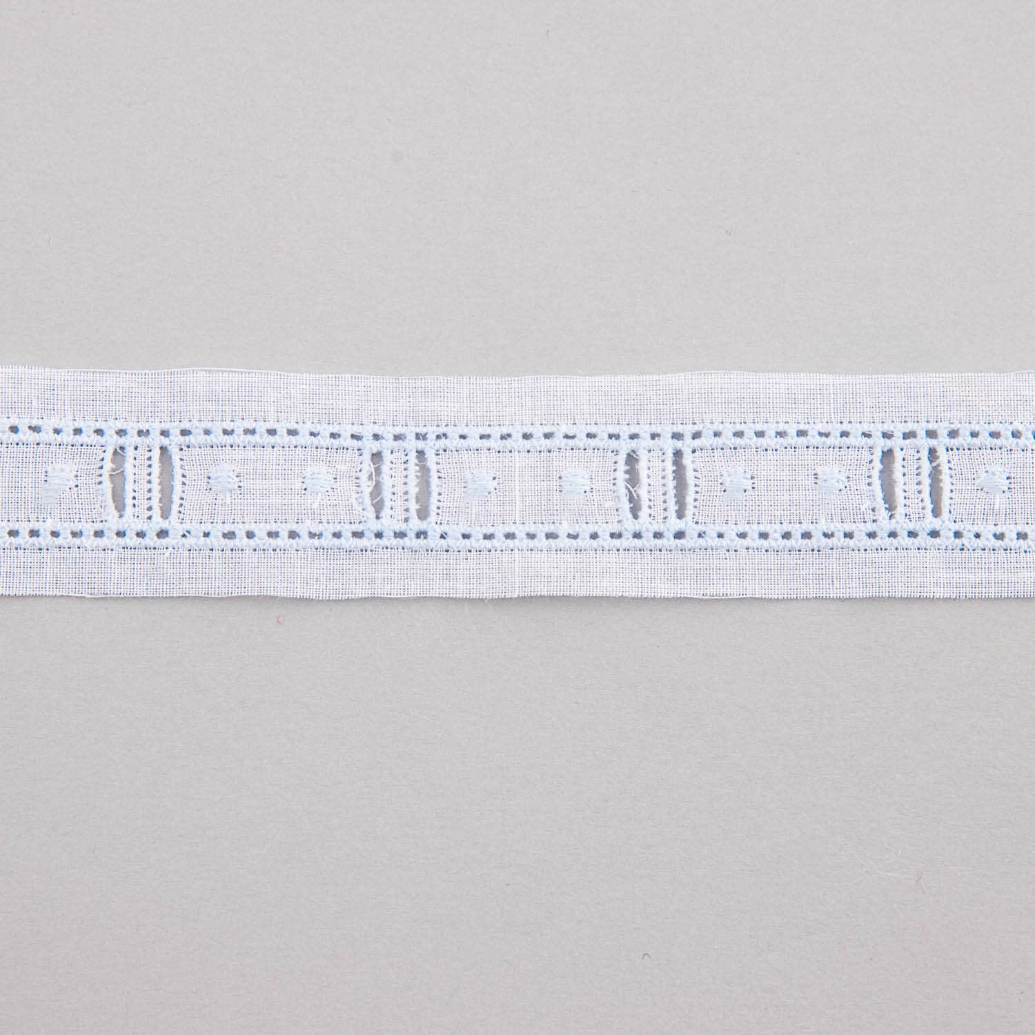Tira de batista branco e azul 2,5cm - Ribes y Casals