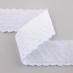 Tira de batista branco e azul 3cm - Ribes y Casals