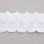 Tira de piquê branco azul 6,5cm - Ribes y Casals