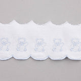 Tira de piquê branco azul 6,5cm - Ribes y Casals