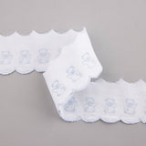 Tira de piquê branco azul 6,5cm - Ribes y Casals