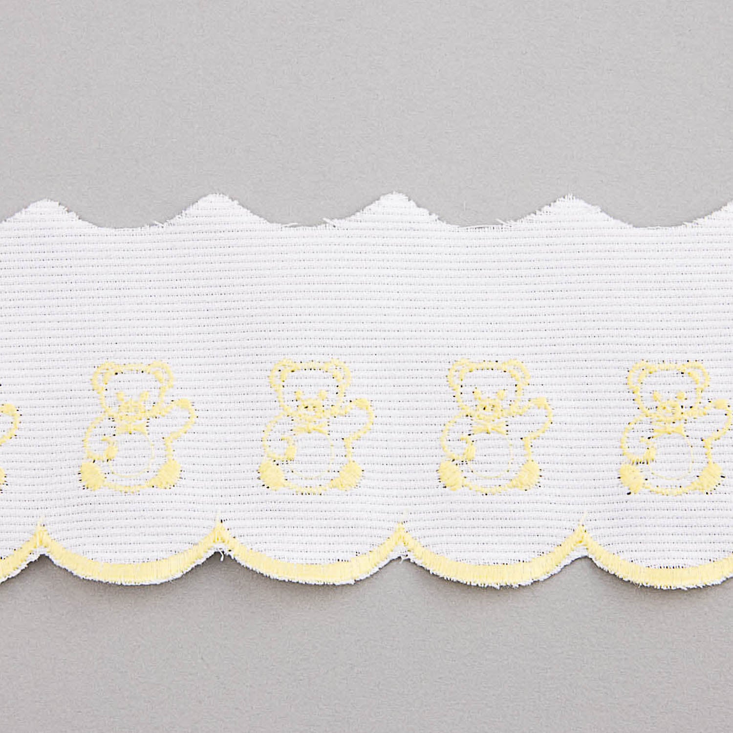 Tira de piquê branco amarelo 6,5cm - Ribes y Casals