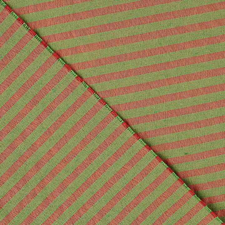 Bámbula Leve com Riscas Bicolor em Coral e Verde - Ribes y Casals