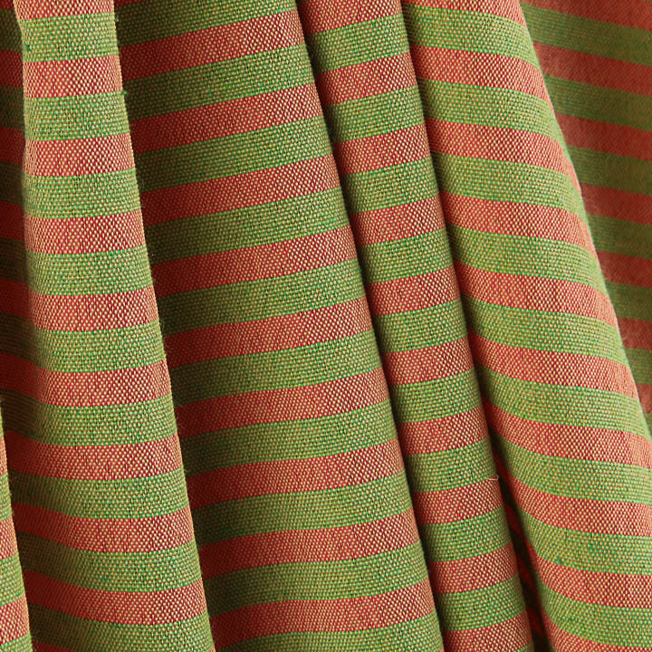 Bámbula Leve com Riscas Bicolor em Coral e Verde - Ribes y Casals
