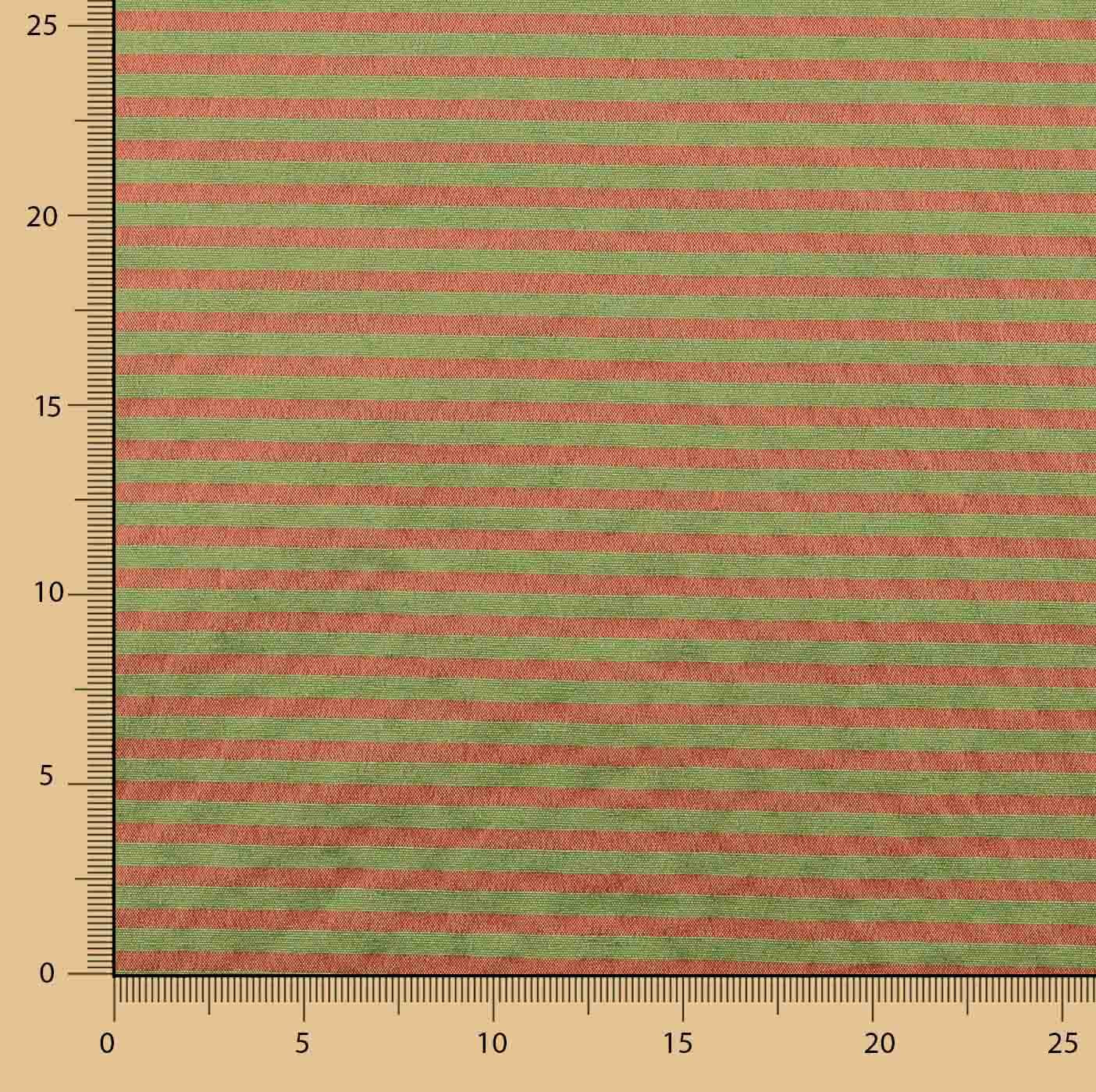 Bámbula Leve com Riscas Bicolor em Coral e Verde - Ribes y Casals