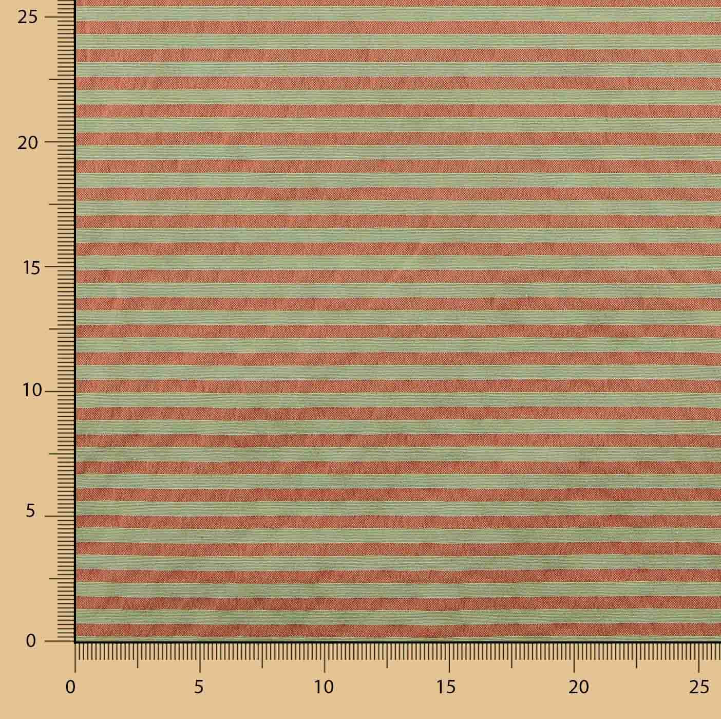 Bámbula Leve com Riscas Bicolor em Coral e Verde Menta - Ribes y Casals