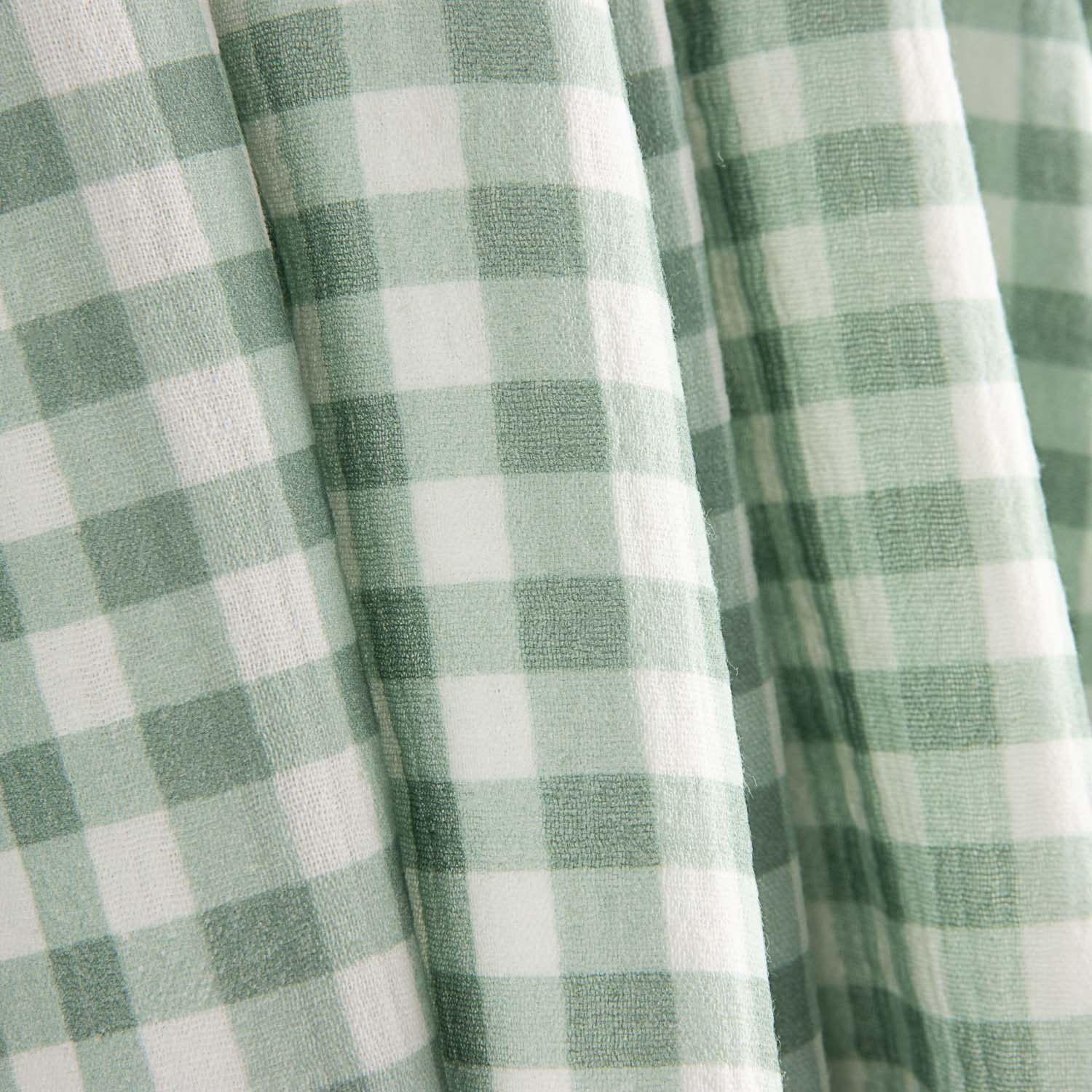 Bambula Doble Gasa Cuadros Verdes - Ribes y Casals