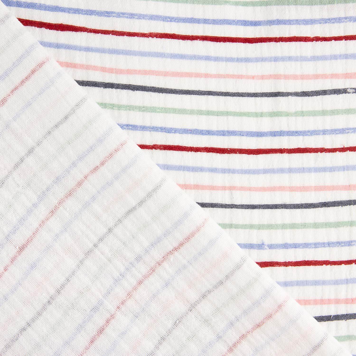 Bambula Doble Gasa Rayas Multicolor - Ribes y Casals