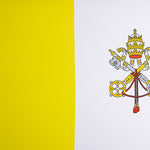 Painel com bandeira do Vaticano e brasão - Ribes y Casals