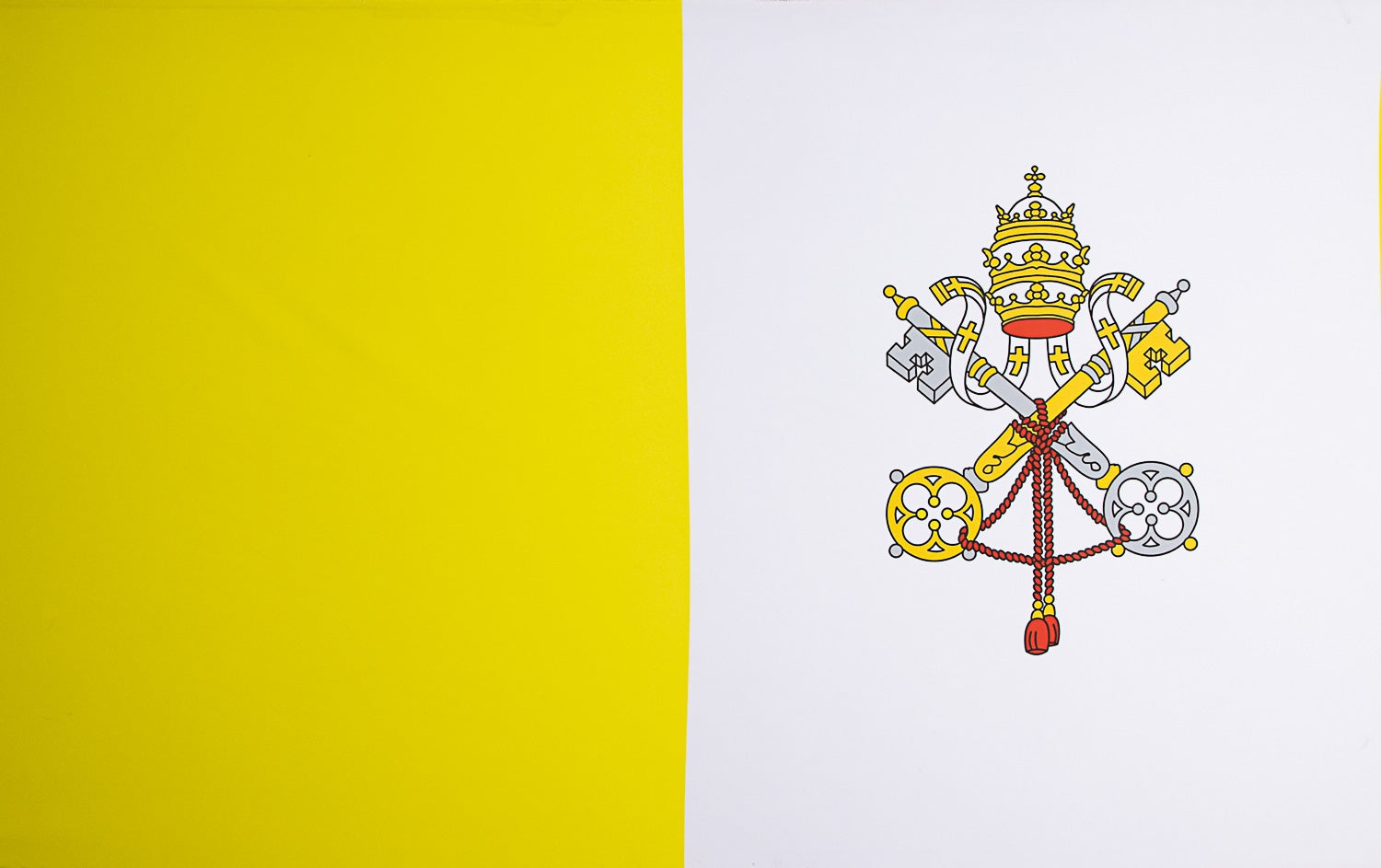 Painel com bandeira do Vaticano e brasão - Ribes y Casals
