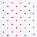 Batista de algodão bordada com morangos brancos - Ribes y Casals