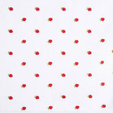 Batista de algodão bordada com morangos brancos - Ribes y Casals