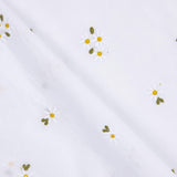 Batista Algodão Bordada Margaridas Brancas - Ribes y Casals