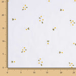 Batista Algodão Bordada Margaridas Brancas - Ribes y Casals