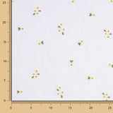 Batista Algodão Bordada Margaridas Brancas - Ribes y Casals