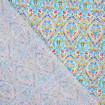 Batista Algodão Estampada Gotas Turquesa - Ribes y Casals