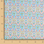 Batista Algodão Estampada Gotas Turquesa - Ribes y Casals