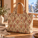 Loneta com efeito de tecido de linho Ikat oriental, cor taupe - Ribes y Casals