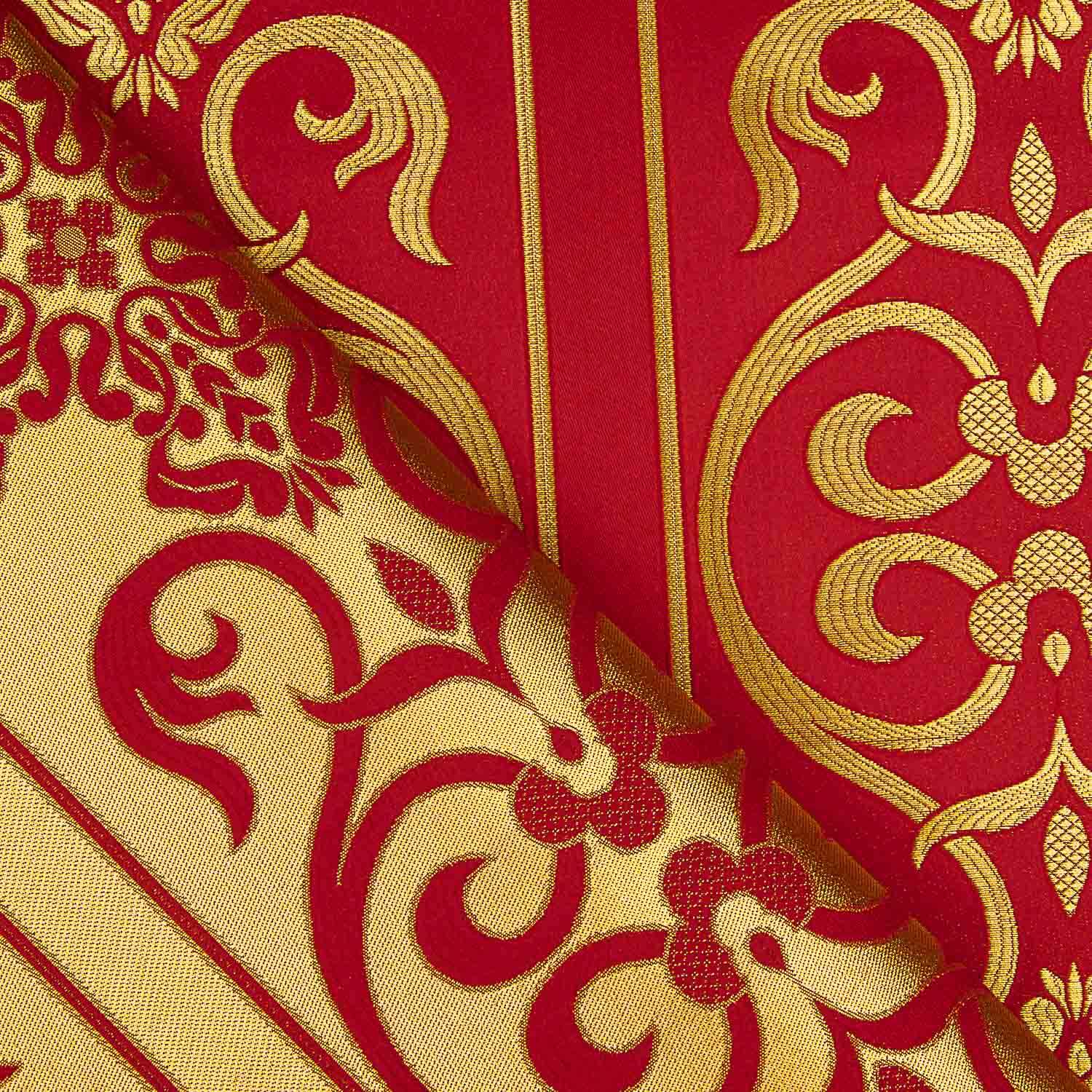 Brocado Barroco Vermelho Ouro - Ribes y Casals