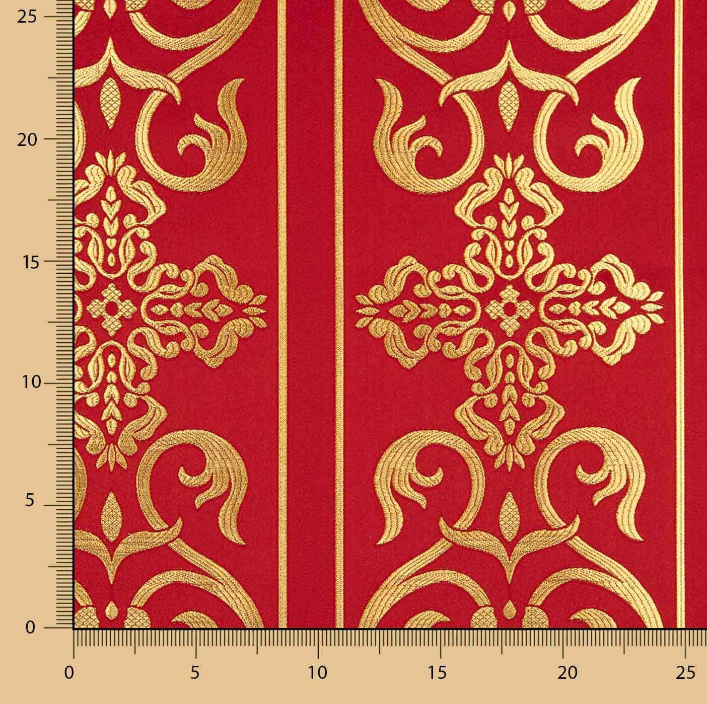 Brocado Barroco Vermelho Ouro - Ribes y Casals